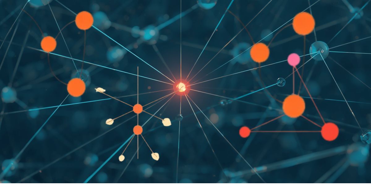 A distributed network of interconnected nodes, with one node highlighted to illustrate error propagation
