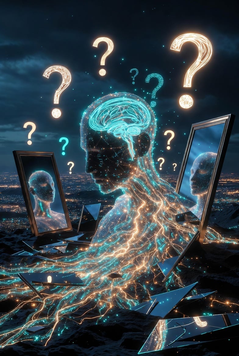 Futuristic human silhouette representing autonomous digital agents task delegation
